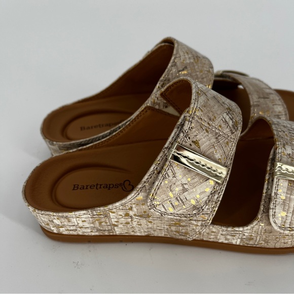 Baretraps Wisteria Slide Sandals Cream Cork Textured Comfort - Size 6.5 - Picture 7 of 13